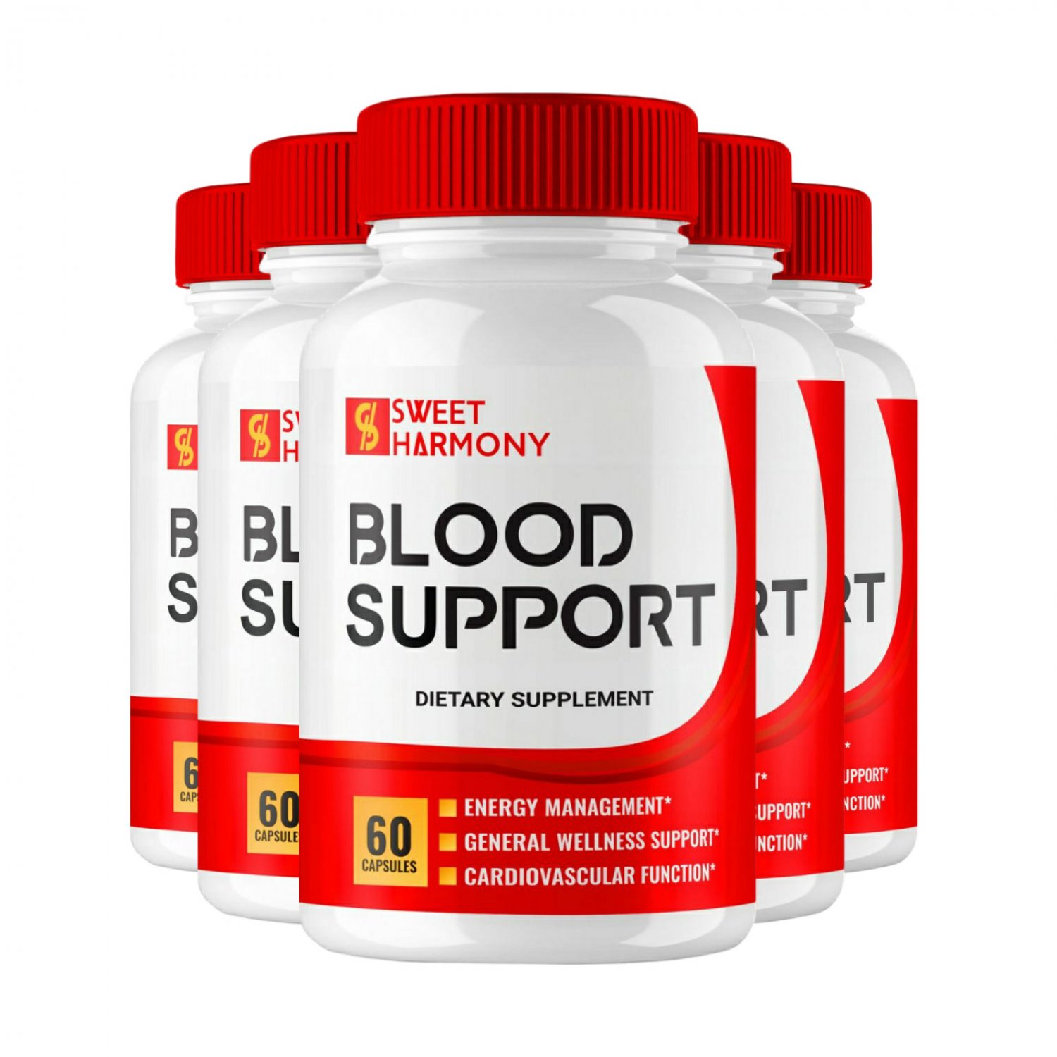 5 Pack Sweet Harmony Blood Support For Healthy Blood Sugar Levels - 300 Capsules