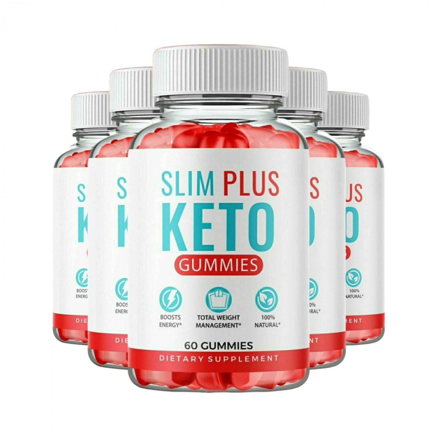 5 Pack Slim Plus Keto Gummies SlimPlus Keto ACV Gummies - 300 Gummies