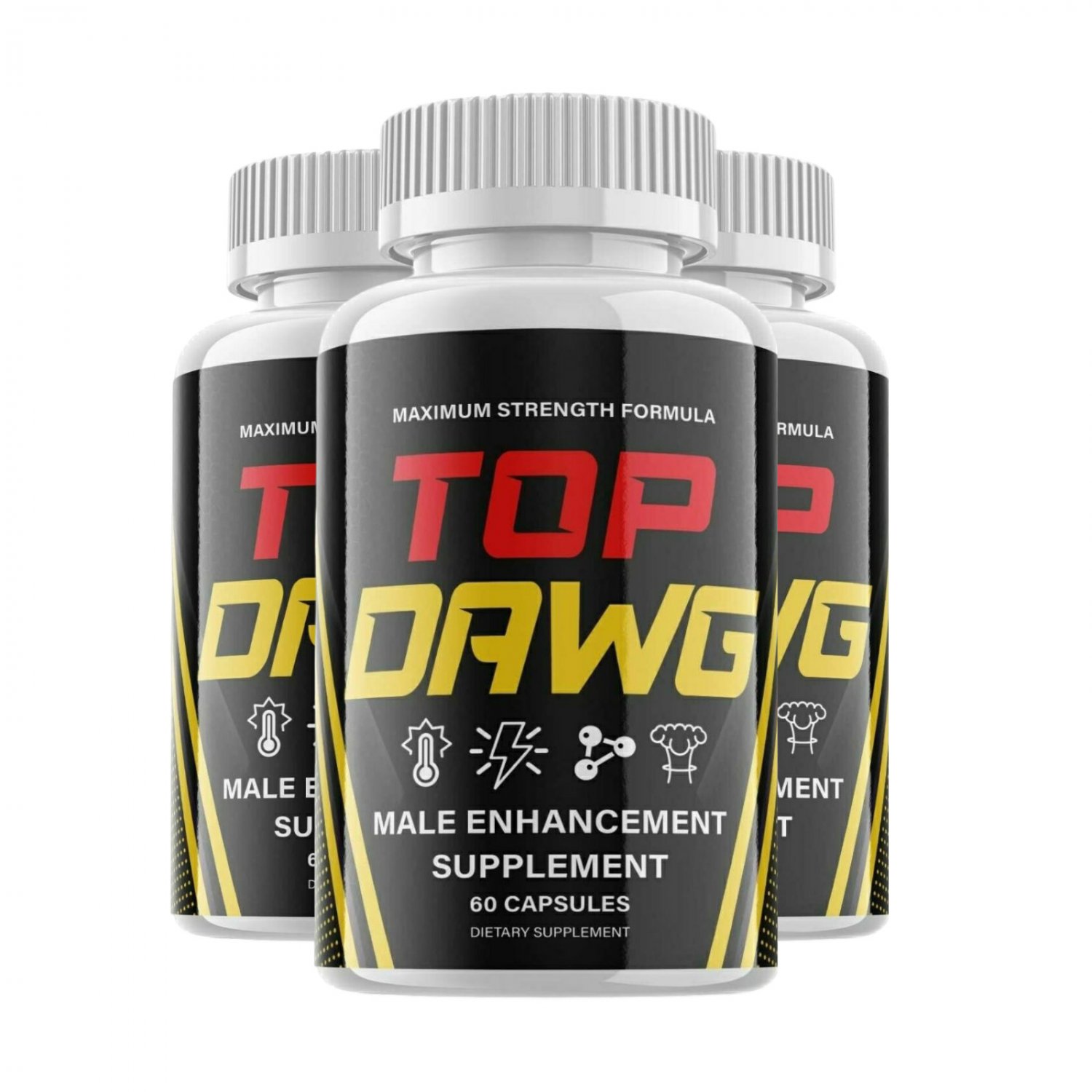 3 Pack Top Dawg Pill Advanced Male Support - 180 Capsules