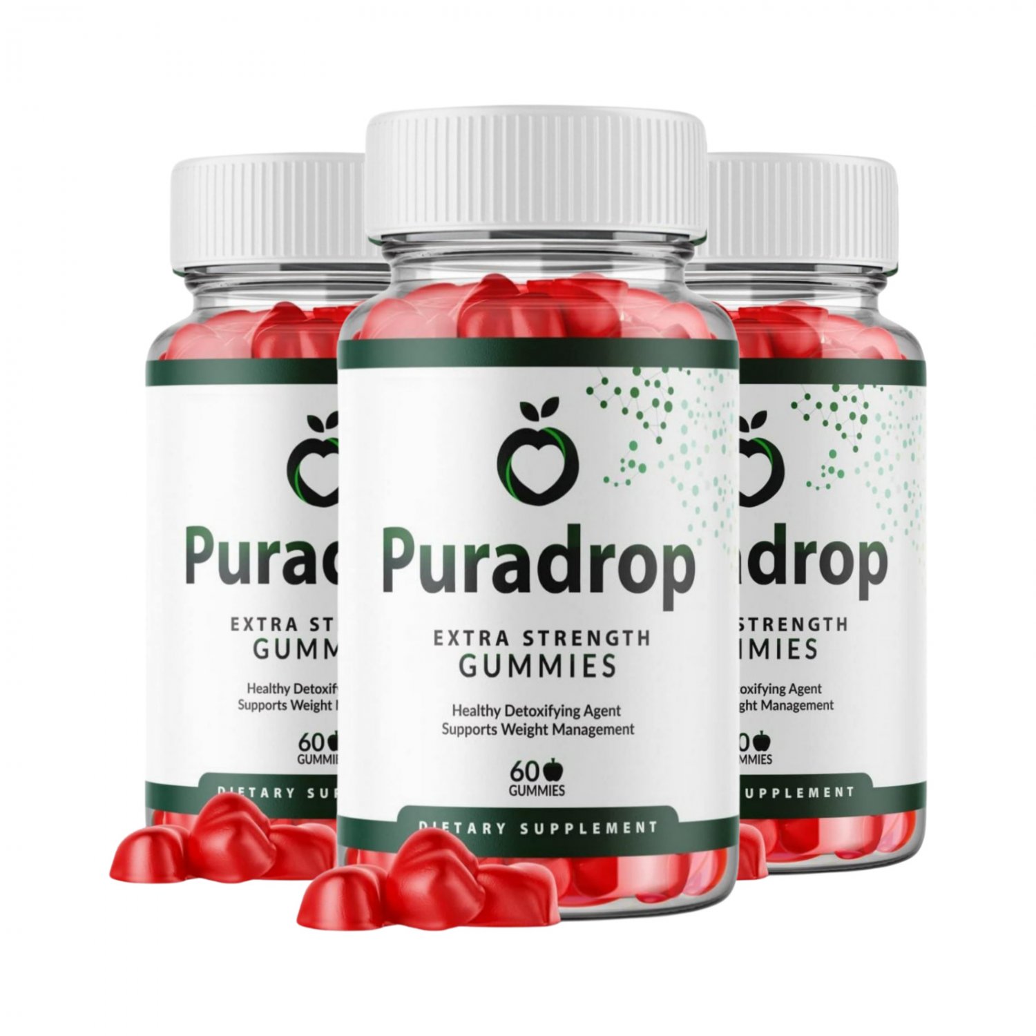 3 Pack Pura Drop Extra Strength PuraDrop Gummies - 180 Gummies