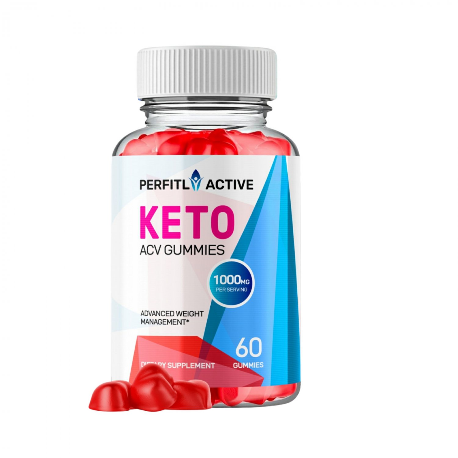 Perfitly Active Keto ACV Gummies 1000mg - 60 Gummies