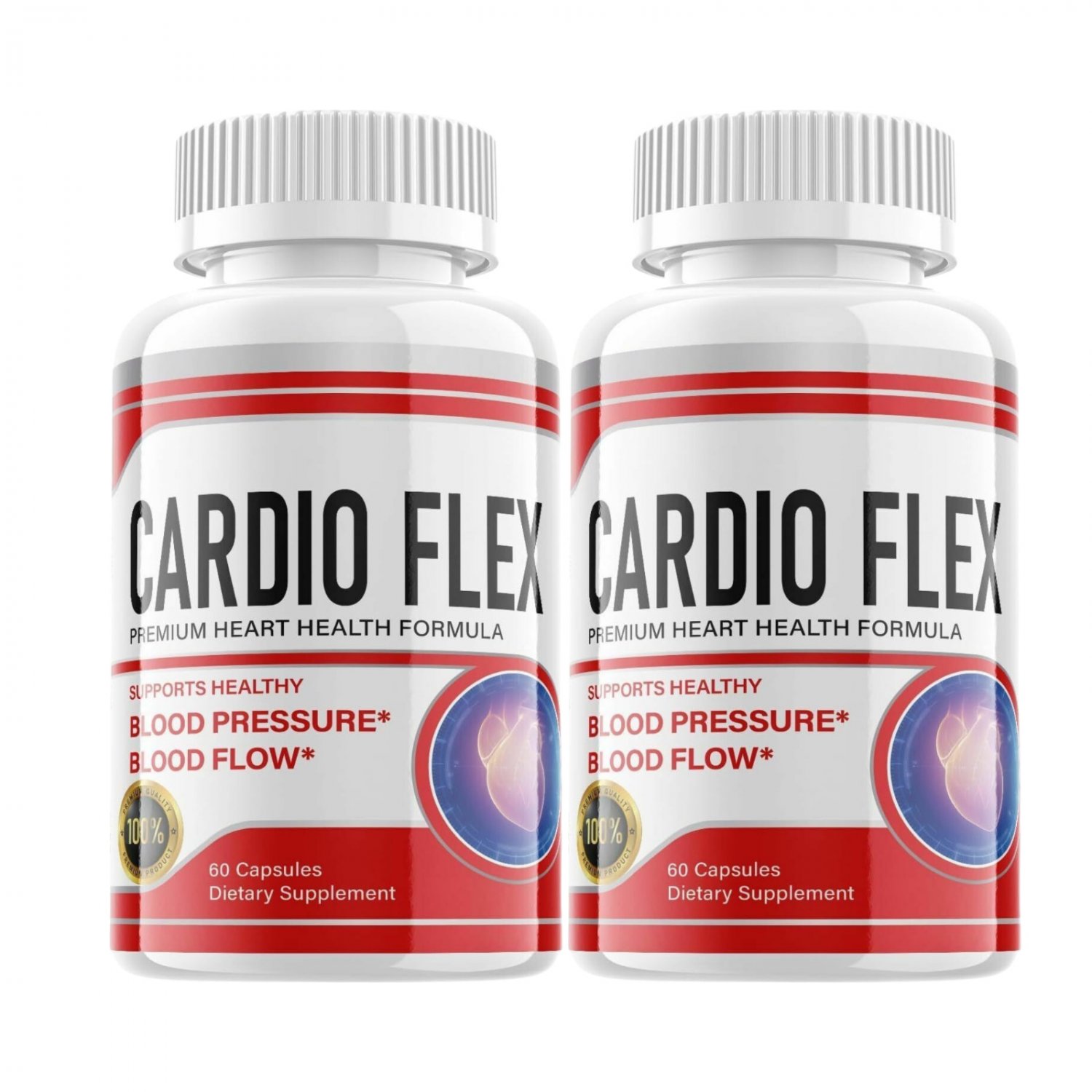 2 Pack Cardio Flex Pills CardioFlex For Blood Sugar Support - 120 Capsules
