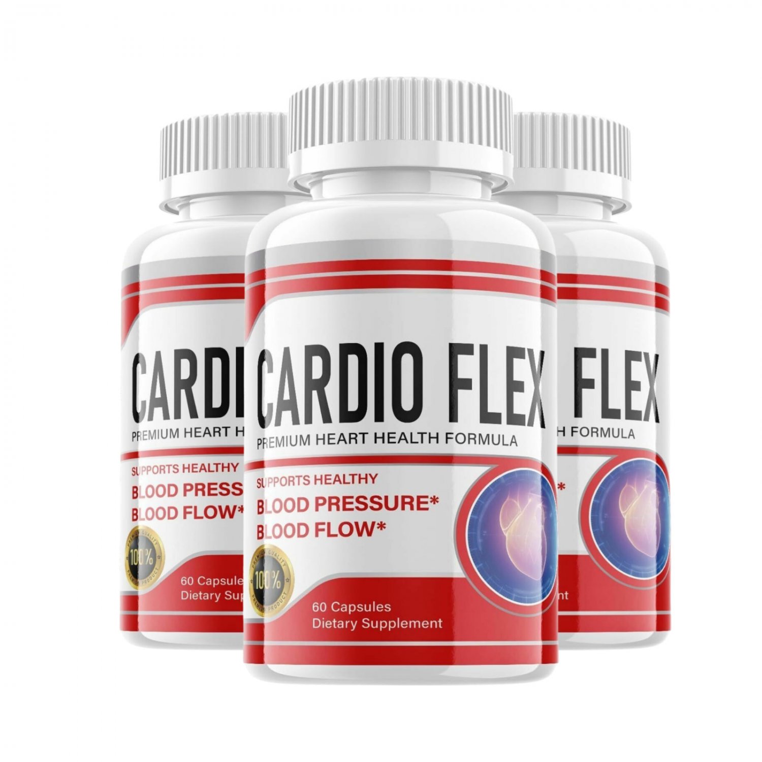 3 Pack Cardio Flex Pills CardioFlex For Blood Sugar Support - 180 Capsules
