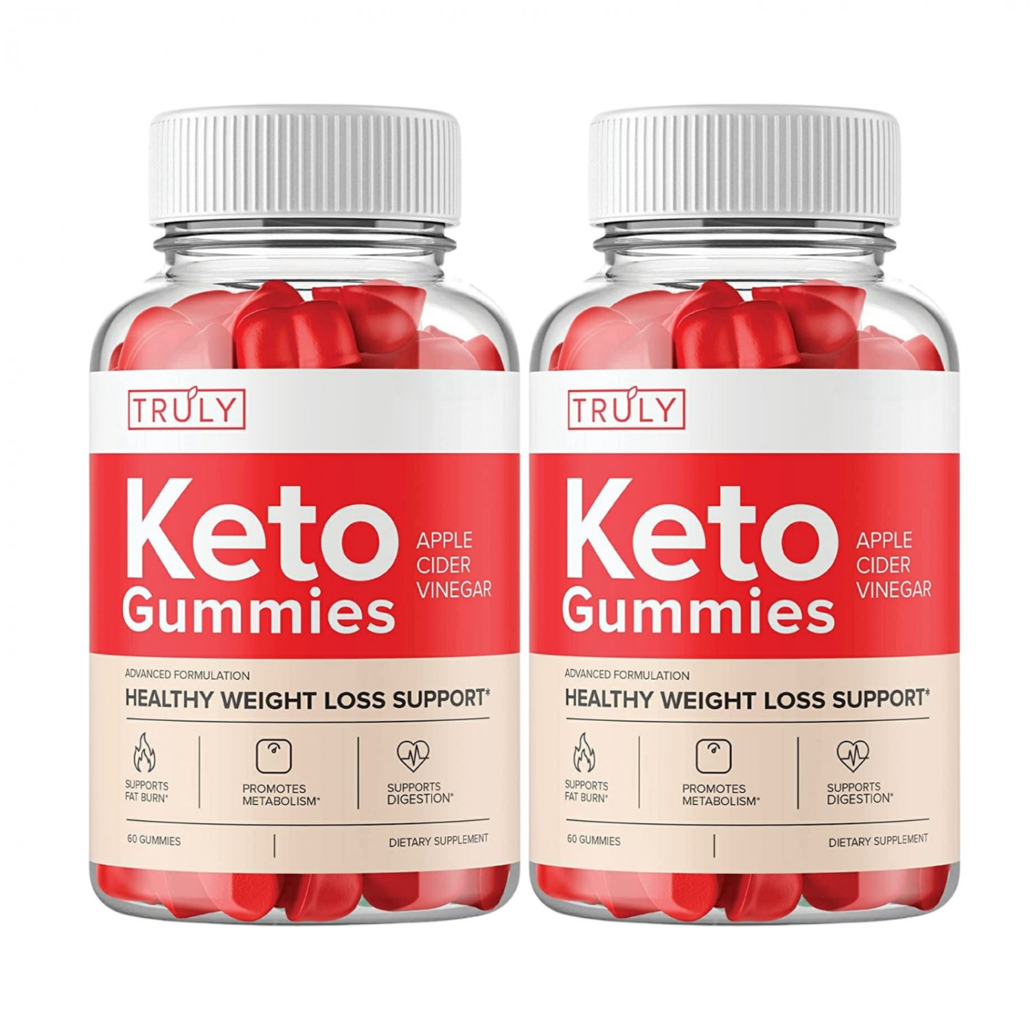 2 Pack Truly ACV Keto Gummies Weight Loss - 120 Gummies
