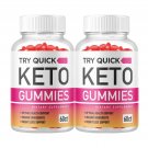 2 Pack Try Quick Keto Gummies - TryQuick Keto ACV Gummies - 120 Gummies