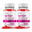 2 Pack Bliss Keto Gummies, Bliss Keto ACV Gummies Weight Loss - 120 Gummies