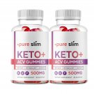 2 Pack Pure Slim Keto ACV Gummies, PureSlim Weight Loss - 120 Gummies