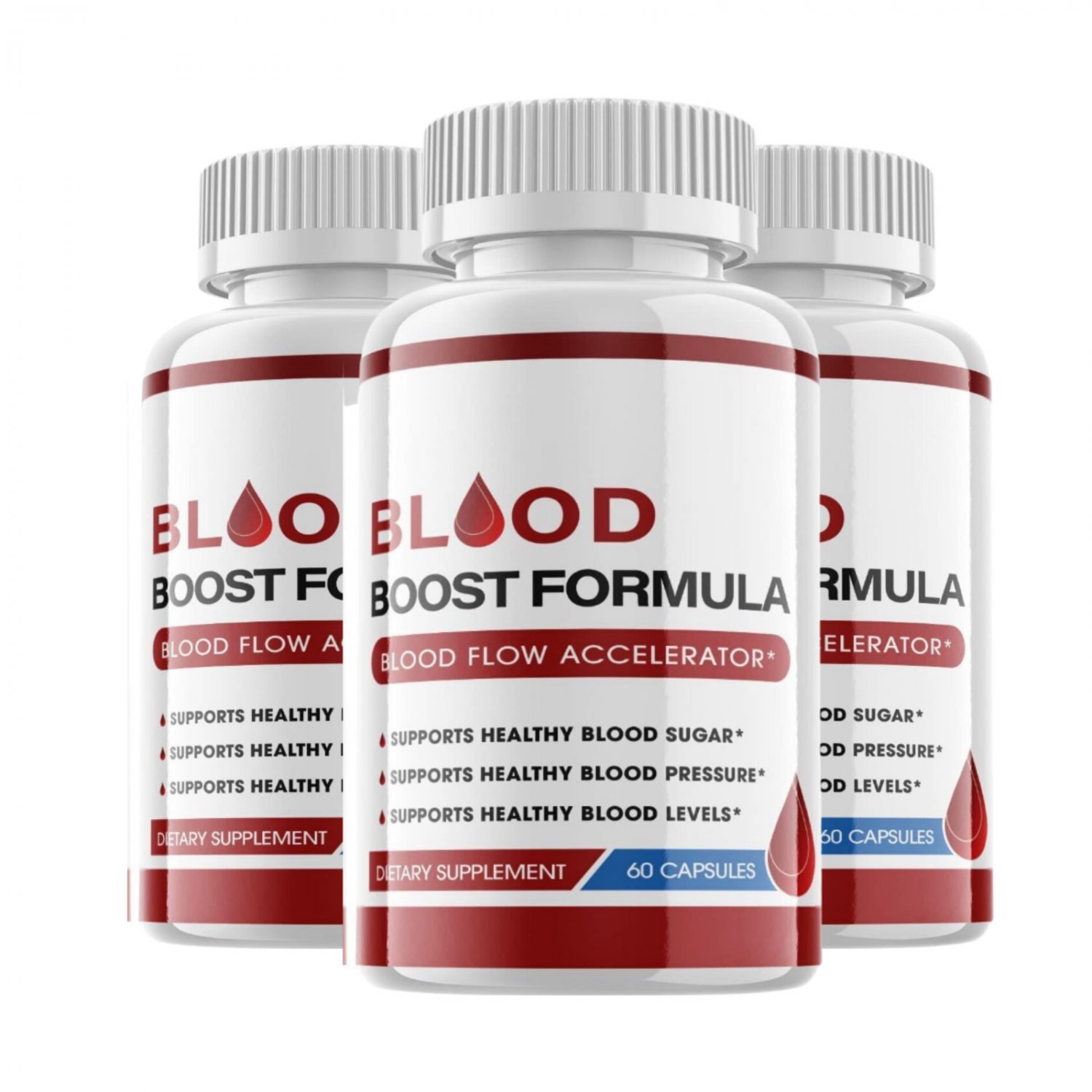 3 Pack Blood Boost Formula - Blood Sugar Supports Glucose - 180 Capsules