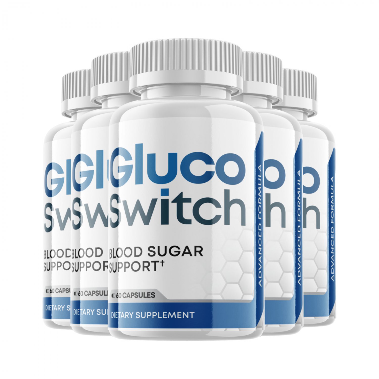 5 Pack Gluco Switch - GlucoSwitch Pills For Blood Sugar Support - 300 Capsules