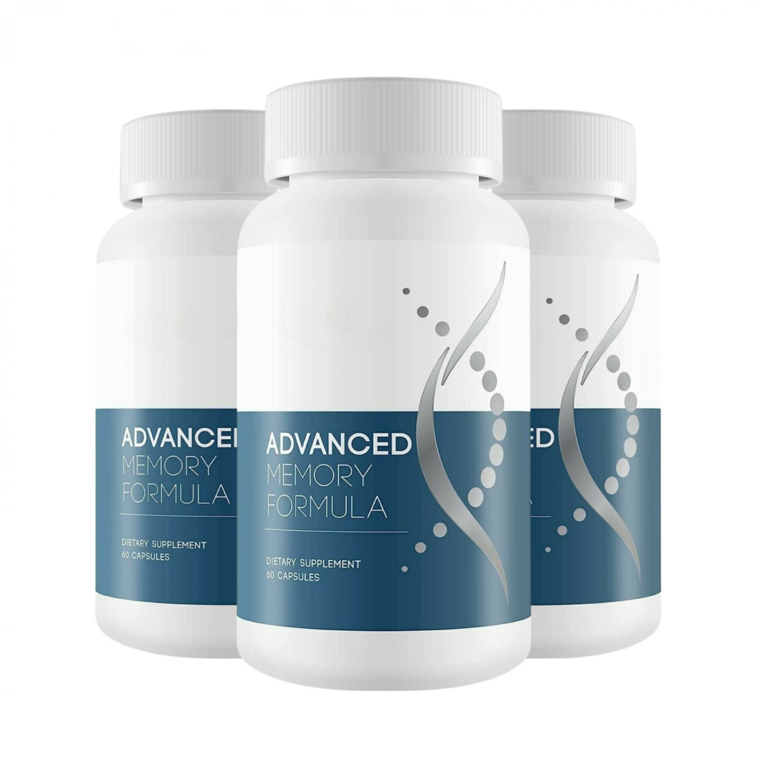 3 Pack Advanced Memory Formula - Best Natural Brain Supplement - 180 Capsules