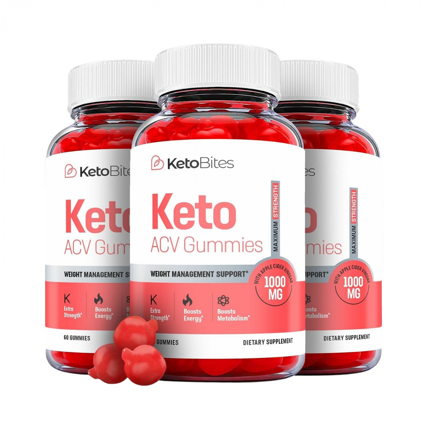 3 Pack Keto Bites ACV Gummies, KetoBites Gummies for Weight Loss - 180 Gummies