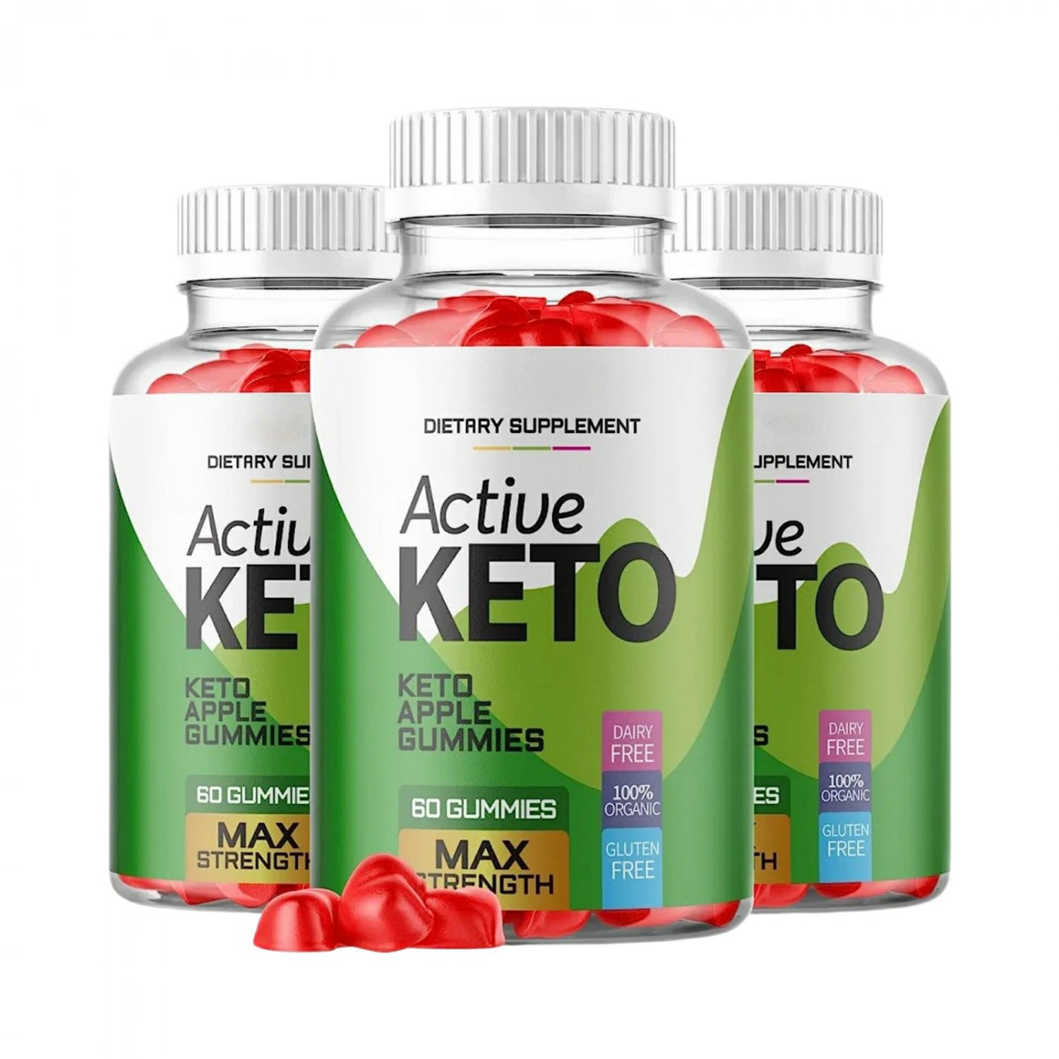 3 Pack Active Keto ACV Gummies, Active Keto Gummies for Weight Loss - 180 Gummies