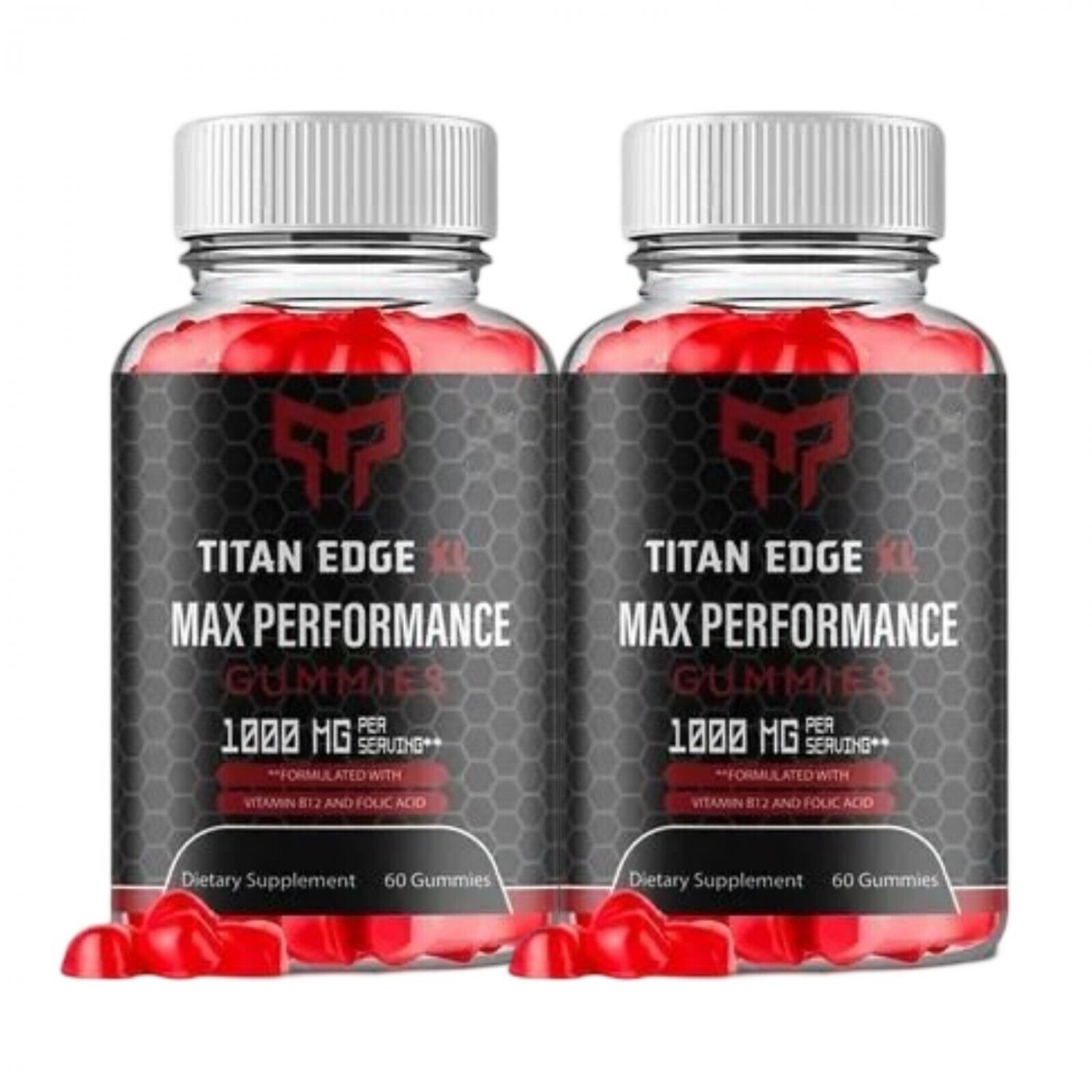 2 Pack Titan Edge XL Gummies TitanEdge XL Maximum Strength - 120 Gummies