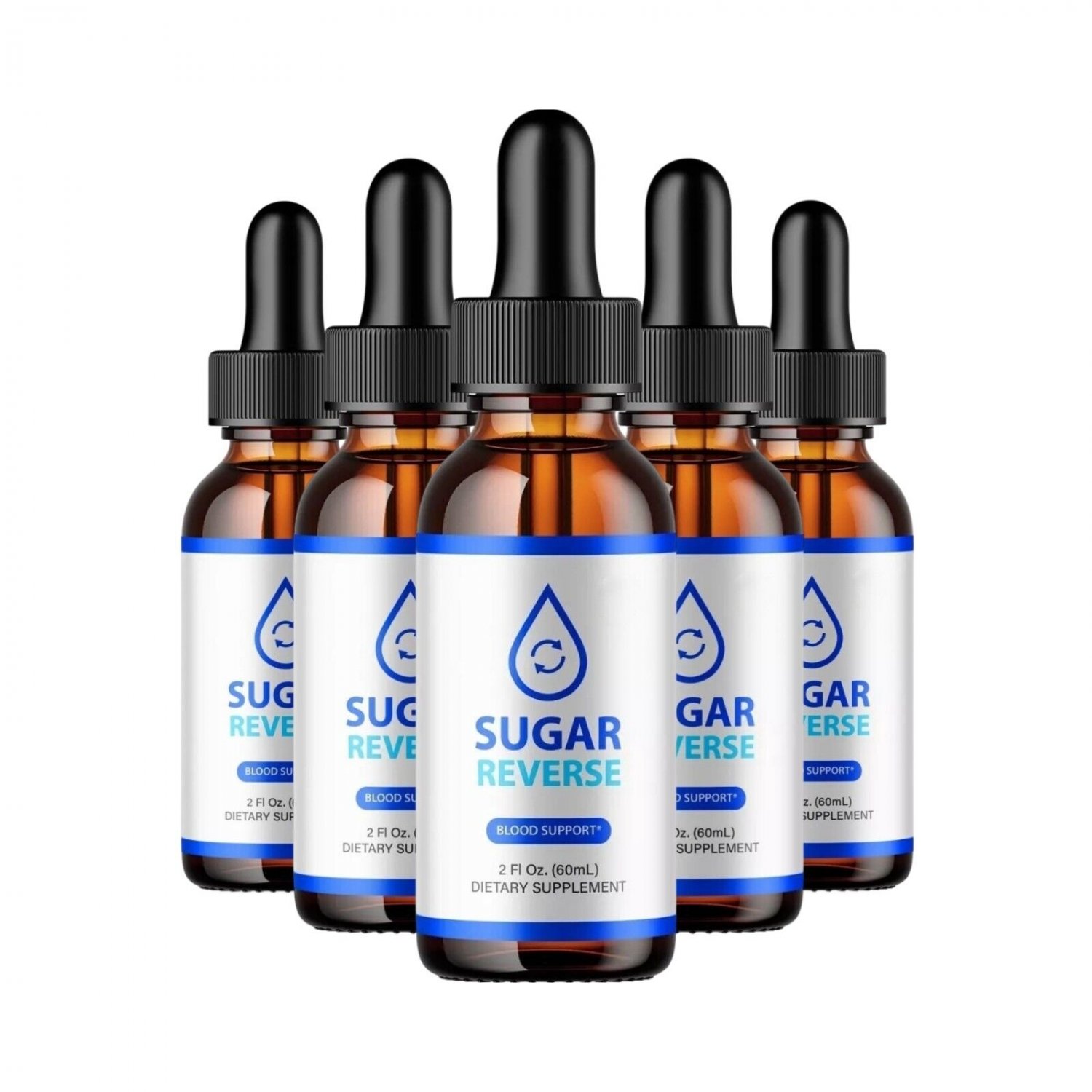 5 Pack Sugar Reverse Drops, Natural Blood Support Formula, SugarReverse Drops
