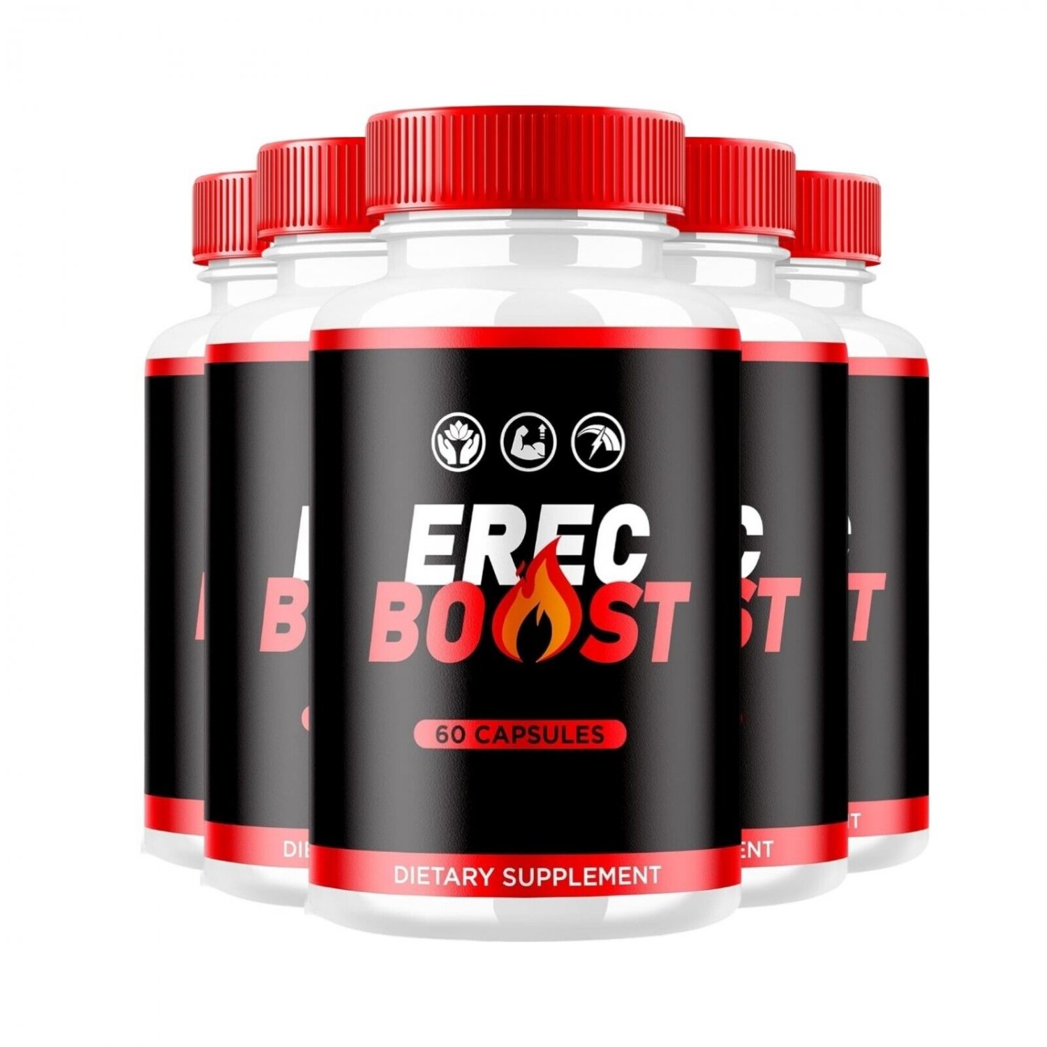 5 Pack Erecboost Capsules &acirc;�� Erec Boost for Overall Health & Energy - 300 Capsules