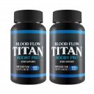 2 Pack Blood Flow Titan Boost Pro - Mens Bloodflow Support - 120 Capsules