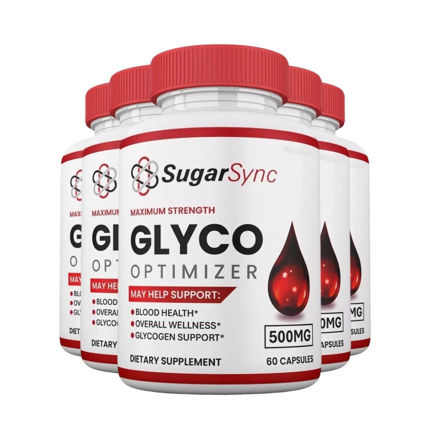 5 Pack Sugar Sync Glyco Optimizer, SugarSync for Glycogen Support - 300 Capsules