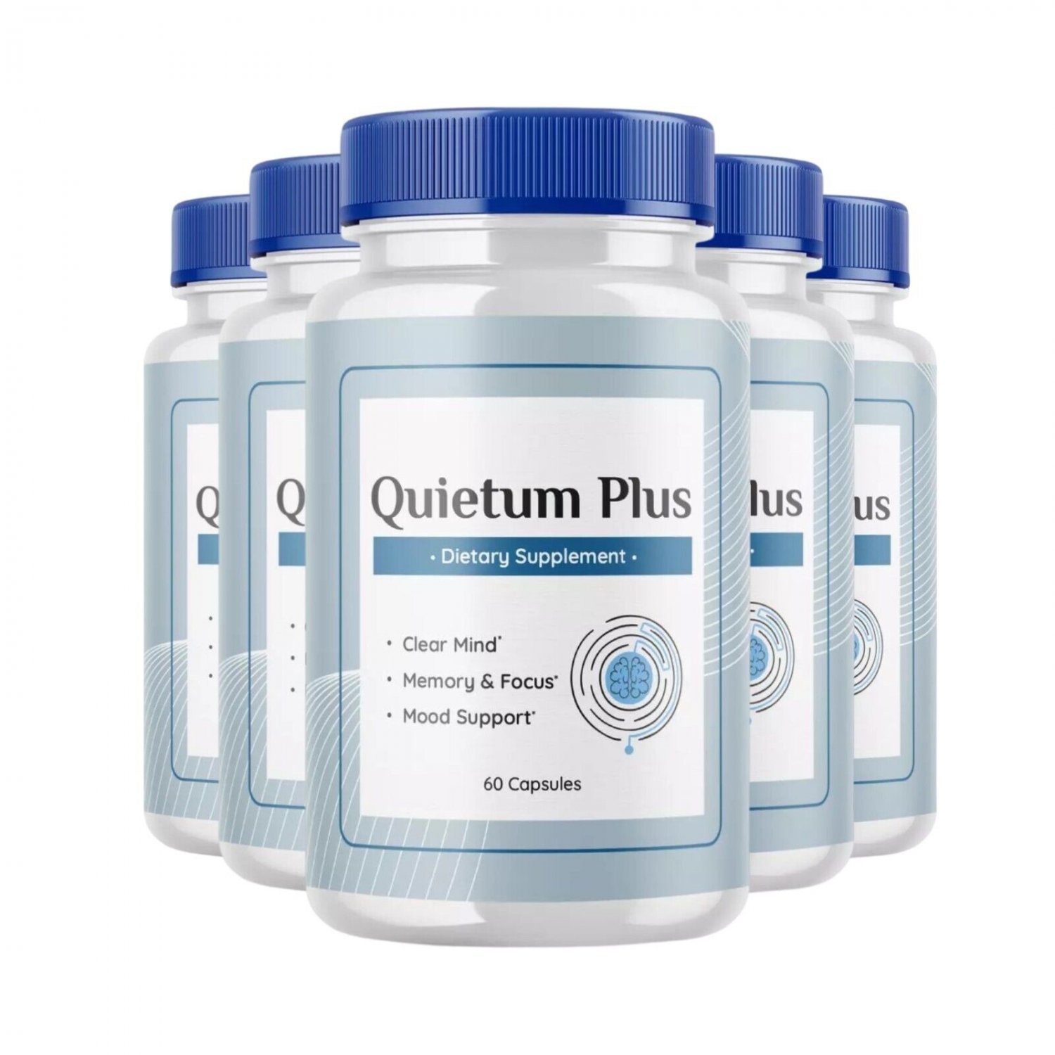 5 Pack Quietum Plus, Quietum Tinnitus Relief & Reduced Ear Ringing - 300 Caps