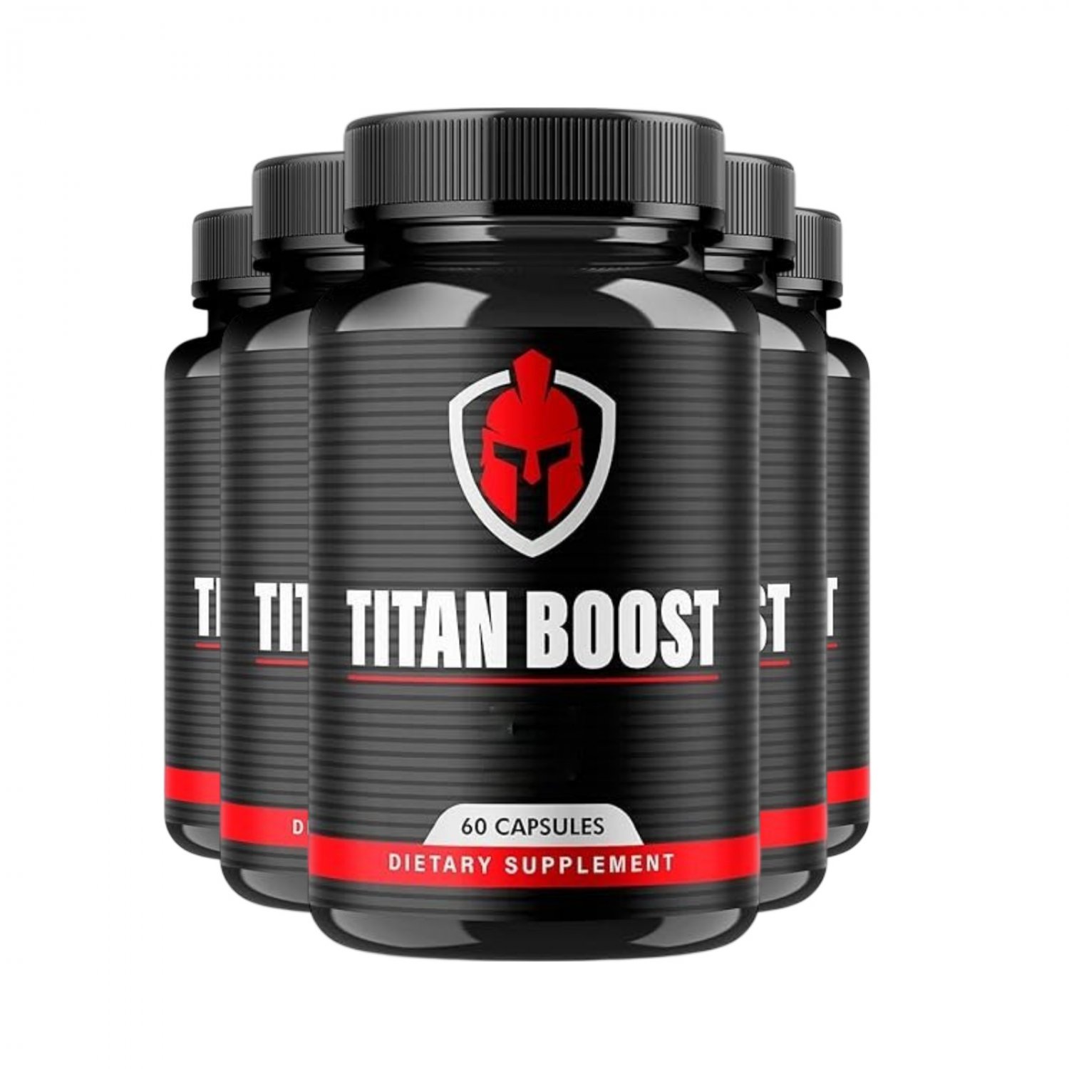 5 Pack Titan Boost for Men Advanced Formula for Male Support - 300 Capsules