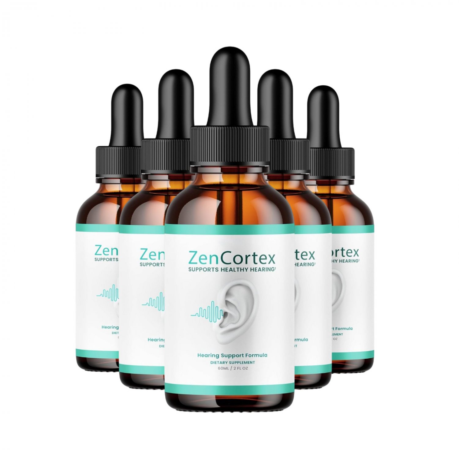 5 Pack Zen Cortex Oral Drops To Support Healthy Ears, ZenCortex Hearing