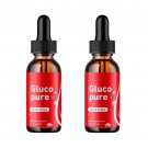 2 Pack Gluco Pure Liquid Drops, GlucoPure Blood Sugar & Pressure Support