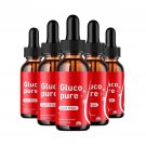 5 Pack Gluco Pure Liquid Drops, GlucoPure Blood Sugar & Pressure Support