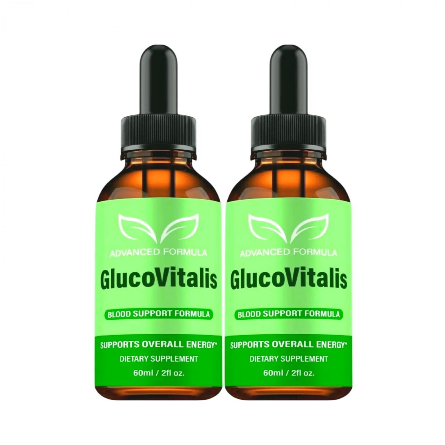 2 Pack GlucoVitalis Liquid Drops, Gluco Vitalis for Blood Sugar Support