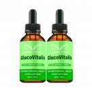 2 Pack GlucoVitalis Liquid Drops, Gluco Vitalis for Blood Sugar Support