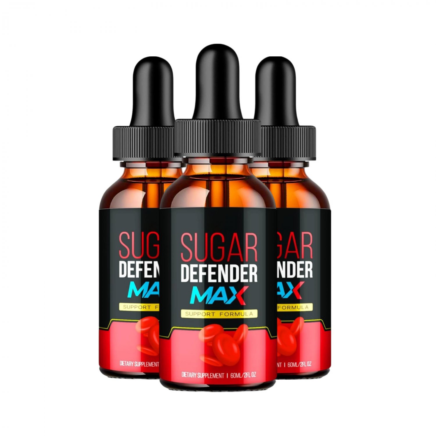 3 Pack Sugar Defender Max Drops, SugarDefender Drops Max Blood Sugar Support