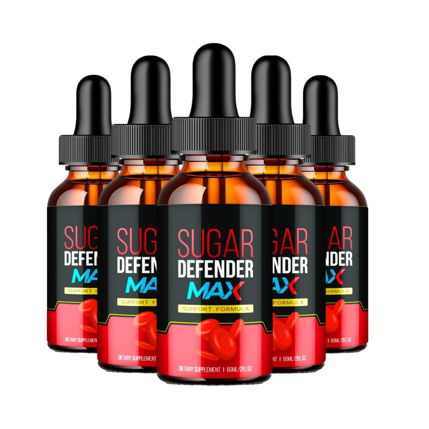 5 Pack Sugar Defender Max Drops, SugarDefender Drops Max Blood Sugar Support