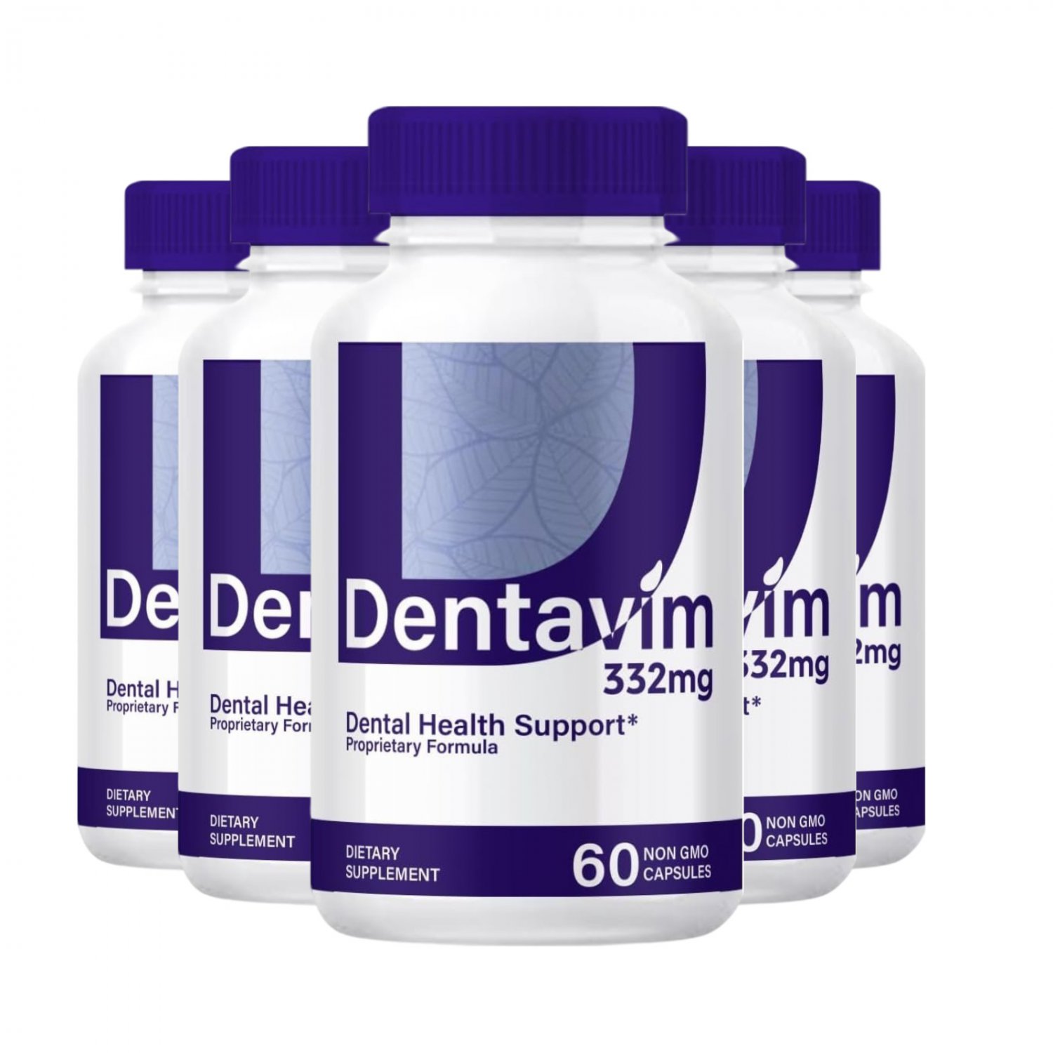 5 Pack Dentavim Advanced Dental Support for Healthy Teeth & Gums - 300 Caps