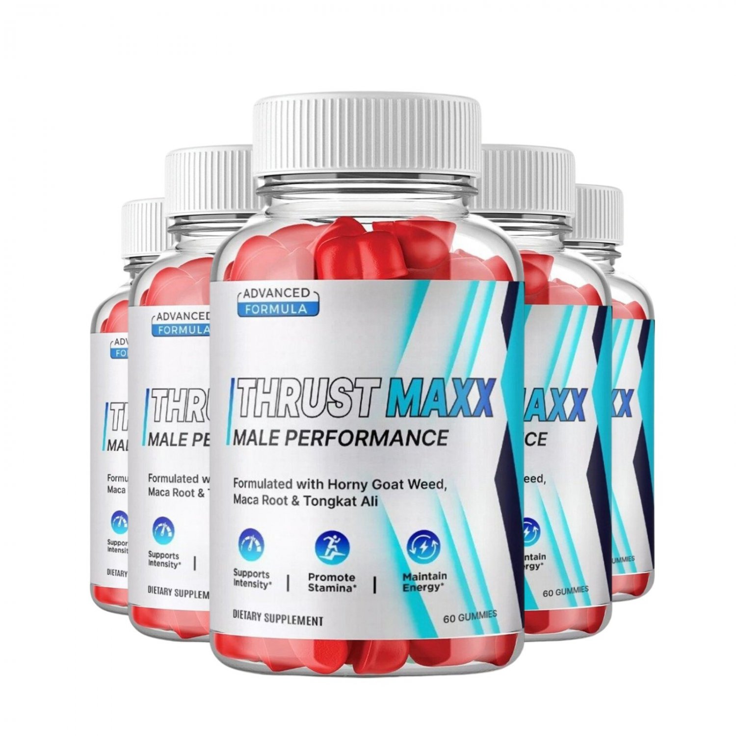 5 Pack Thrust Maxx Gummies for Men &acirc;�� ThrustMaxx Male Gummies - 300 Gummies