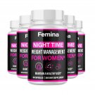 5 Pack Femina Night Time Capsules for Women Weight Management - 300 Capsules