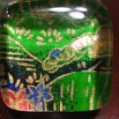 Handmade Glass Pendant Temple Garden w/ Matching Gift