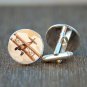 Vintage Airplane Cufflinks – Silver Round Men's Cufflinks | Classic Aviation Gift
