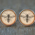 Vintage Bees Cufflinks, Antique Bee Design Cufflinks, Nature-Inspired Cufflinks