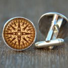 Vintage Compass Cufflinks, Nautical Wedding Cufflinks, Rustic Groomsmen Gift