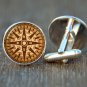 Vintage Compass Cufflinks, Nautical Wedding Cufflinks, Rustic Groomsmen Gift