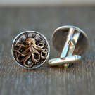 Octopus Cufflinks Nautical Cufflinks Wedding Sea Animal Cufflinks Silver Cufflin