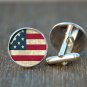 USA Flag Cufflinks, American Flag Cufflinks, Patriotic Wedding Cufflinks, Custom