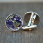 Planet Earth Cufflinks, Globe Cufflinks, Space-Themed Jewelry, Unique Wedding