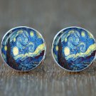 Van Gogh Painting Cufflinks, Art-Inspired Cufflinks, Famous Painting Cufflinks Van Gogh Painting Cufflinks, Art-Inspired Cufflinks, Famous Painting Cufflinks