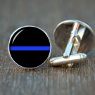 Thin Blue Line Army Cufflinks, Police Support Cufflinks, Military Cufflinks