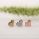 Tiny Heart Stud Earrings Rose Gold Stud Earring Minimalist Heart Earrings