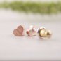 Tiny Heart Stud Earrings Rose Gold Stud Earring Minimalist Heart Earrings