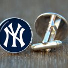 NY Yankees Logo Cufflinks, Baseball Fan Jewelry, Sports Wedding Accessories