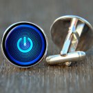 Power Button On Off Cufflinks Techno Cufflinks Silver Cufflinks IT Cufflinks Gif
