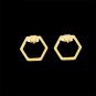 Hexagone Stud Earrings Gold Minimalism Hexagon Earring Geometric Stud Earrings