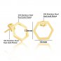 Hexagone Stud Earrings Gold Minimalism Hexagon Earring Geometric Stud Earrings