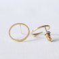 Tiny Open Cyrcle Stud Earrings  Gold Minimalist Jewelry Gift Studs